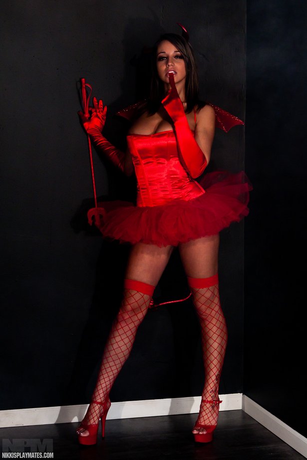Nikki Sims nikki halloween 03 - Nikki Sims Sexy Red Devil!