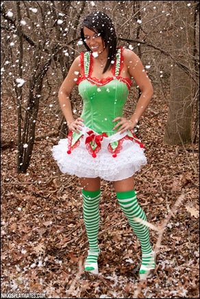 Nikki Sims nikkis playmates xmas12 01 thumb - Nipply Elf