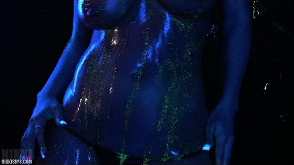 Nikki Sims nikki sims black light pony 03 - Slick Tits and Nipples