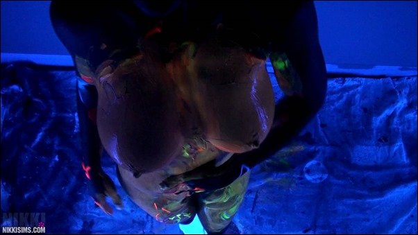 Nikki Sims Black Light Body Paint Full Nikki Sims nikki sims bl bodypaint 10 - Black Light Body Paint Full
